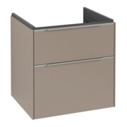 V&B Subway 3.0 Meuble sous lavabo 57,2x57,6x47,8cm, avec LED/Gr Alu brillant, taupe