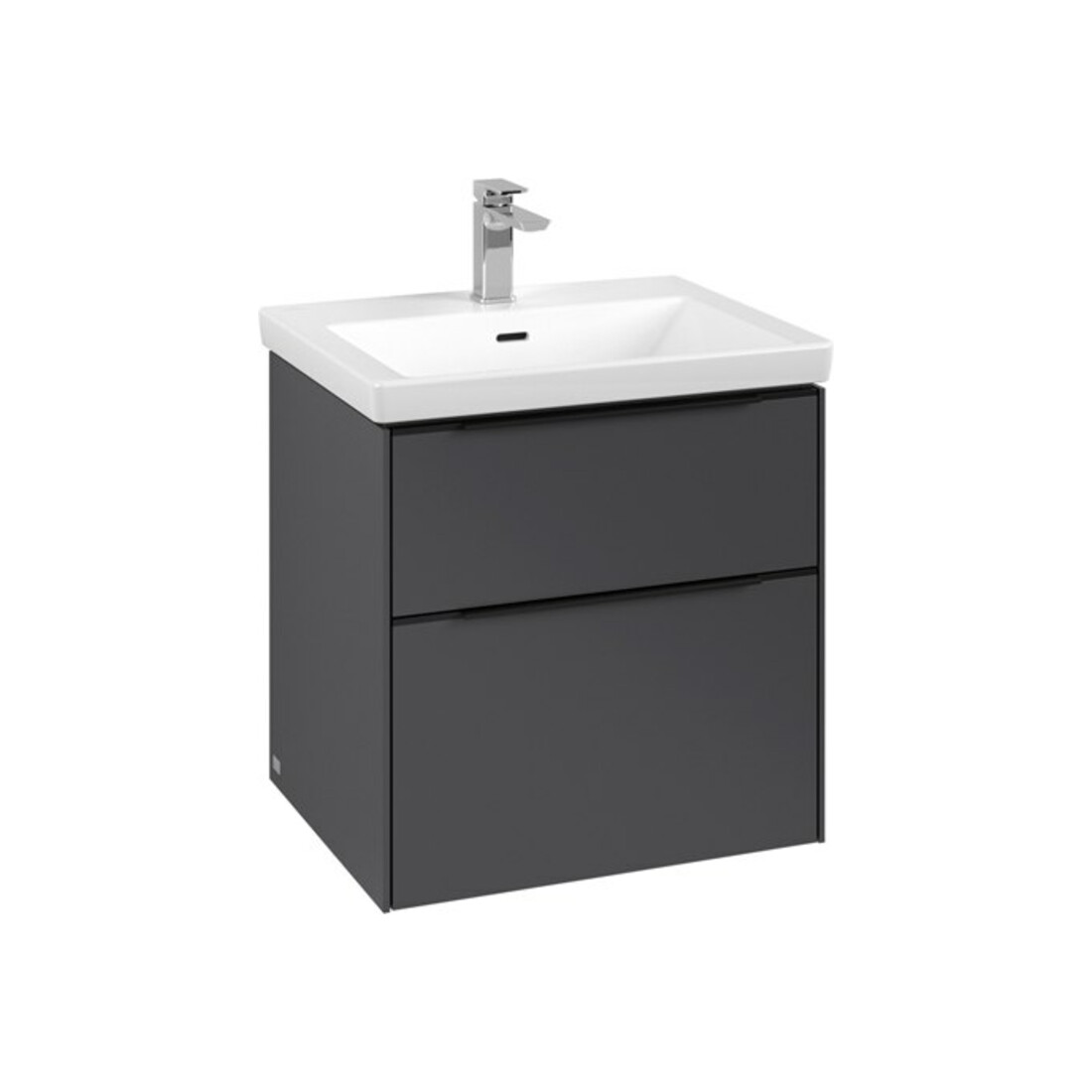 V&B Subway 3.0 Meuble sous lavabo 57,2x57,6x47,8cm, bleu graphite, mat