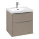 V&B Subway 3.0 Meuble sous lavabo 57,2x57,6x47,8cm, sans LED, aluminium brillant, Taupe-3