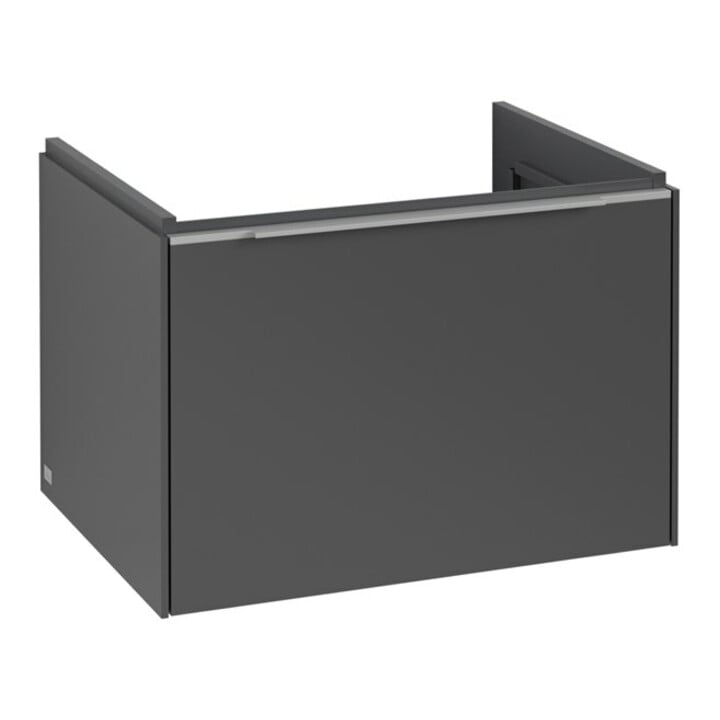V&B Subway 3.0 Meuble sous lavabo 62,2x42,9x47,8 cm, alu brillant, graph.