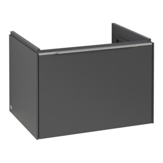 V&B Subway 3.0 Meuble sous lavabo 62,2x42,9x47,8 cm, m LE/Gr Alu brillant, graphite