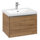 V&B Subway 3.0 Meuble sous lavabo 62,2x42,9x47,8cm, alu brillant, m LE/Gr Kan Oa-3