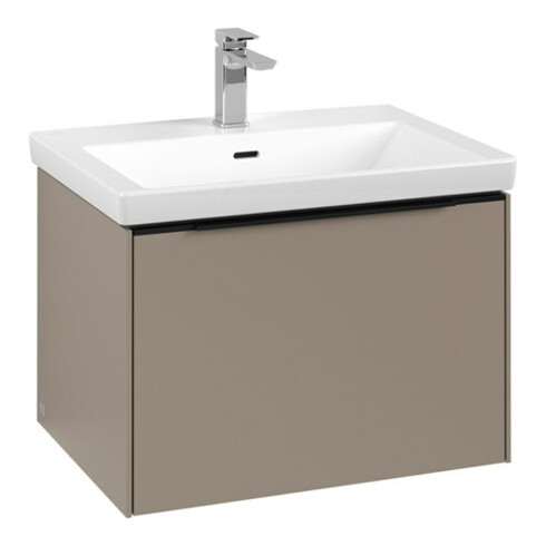 V&B Subway 3.0 Meuble sous lavabo 62,2x42,9x47,8cm, avec LED, bleu volcan, Tau