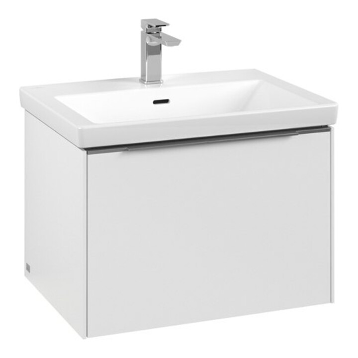 V&B Subway 3.0 Meuble sous lavabo 62,2x42,9x47,8cm, avec LED/Gr Alu brillant, P blanc