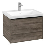V&B Subway 3.0 Meuble sous lavabo 62,2x42,9x47,8cm, bleu mat, gauche