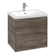 V&B Subway 3.0 Meuble sous lavabo 62,2x57,6x47,8 cm, alu brillant, avec LE/Gr
