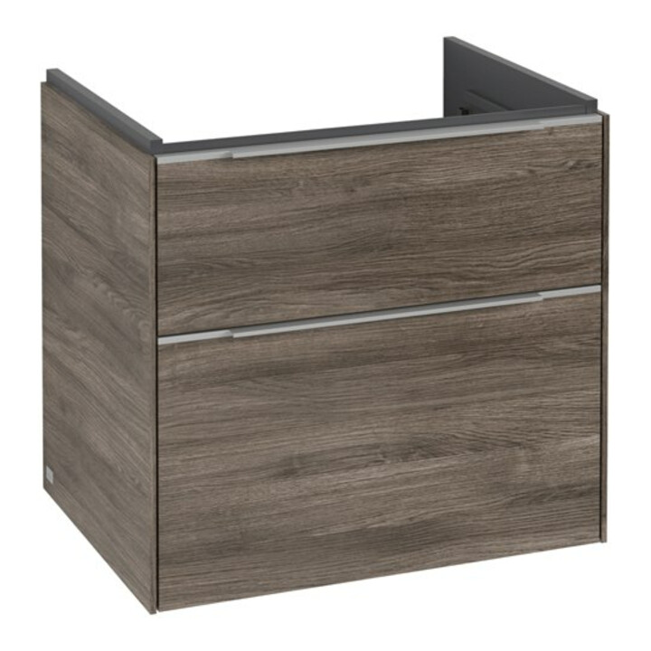 V&B Subway 3.0 Meuble sous lavabo 62,2x57,6x47,8 cm, alu brillant, avec LE/Gr