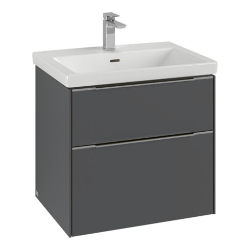 V&B Subway 3.0 Meuble sous lavabo 62,2x57,6x47,8 cm, alu brillant, blanc Oa