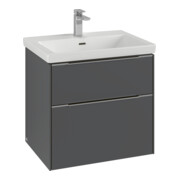 V&B Subway 3.0 Meuble sous lavabo 62,2x57,6x47,8 cm, alu brillant, blanc Oa