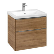 V&B Subway 3.0 Meuble sous lavabo 62,2x57,6x47,8 cm, alu brillant, sans poignée