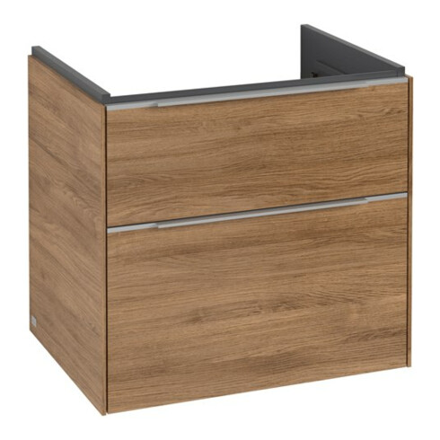 V&B Subway 3.0 Meuble sous lavabo 62,2x57,6x47,8 cm, alu brillant, sans poignée