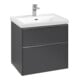 V&B Subway 3.0 Meuble sous lavabo 62,2x57,6x47,8 cm, avec LE/Gr alu brillant, graph.-1