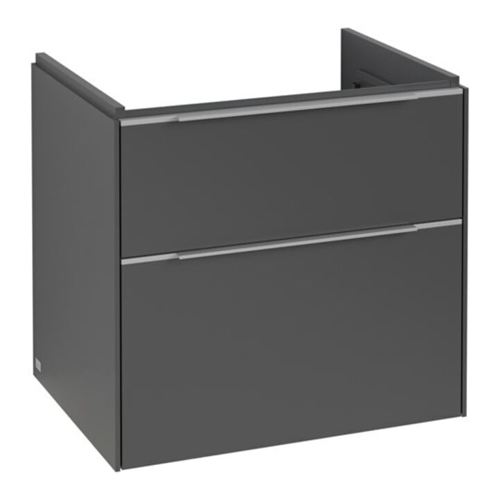 V&B Subway 3.0 Meuble sous lavabo 62,2x57,6x47,8 cm, avec LE/Gr alu brillant, graph.
