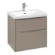 V&B Subway 3.0 Meuble sous lavabo 62,2x57,6x47,8 cm, avec LED/Gr Aluminium brillant, taupe-3
