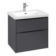 V&B Subway 3.0 Meuble sous lavabo 62,2x57,6x47,8 cm, bleu graphite, gauche