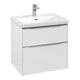 V&B Subway 3.0 Meuble sous lavabo 62,2x57,6x47,8 cm, LED/aluminium brillant, blanc mat-3