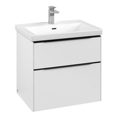 V&B Subway 3.0 Meuble sous lavabo 62,2x57,6x47,8 cm, m LE/Gr bleu, P blanc