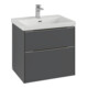 V&B Subway 3.0 Meuble sous lavabo 62,2x57,6x47,8 cm, o LE/Gr mon., rouge vin-1