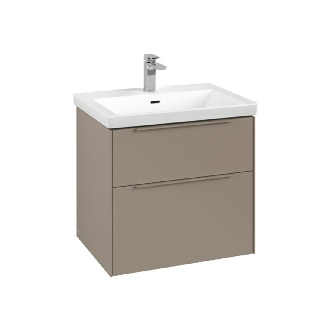 V&B Subway 3.0 Meuble sous lavabo 62,2x57,6x47,8 cm, sans LED, monochrome, Taupe
