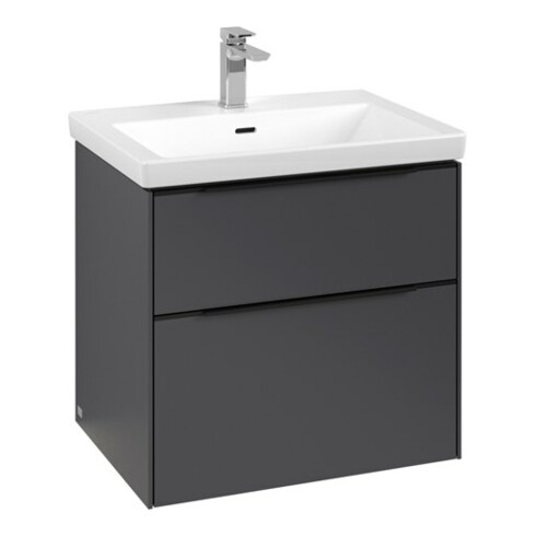 V&B Subway 3.0 Meuble sous lavabo 62,2x57,6x47,8cm, avec LE/Gr avant bleu, graphique