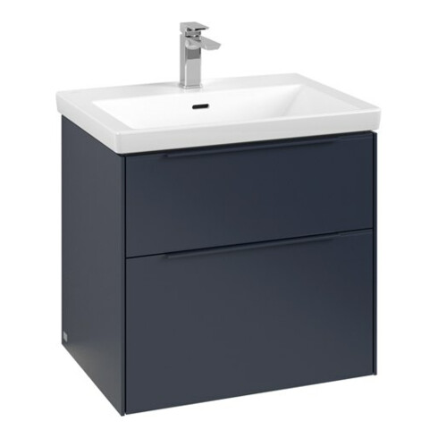 V&B Subway 3.0 Meuble sous lavabo 62,2x57,6x47,8cm, avec LE/Gr mon., Mar bl.