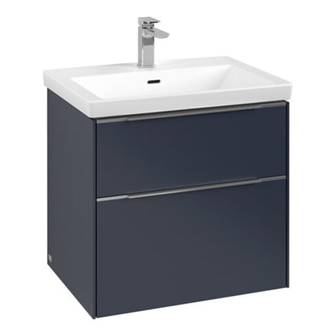 V&B Subway 3.0 Meuble sous lavabo 62,2x57,6x47,8cm, blanc mat/bleu marine