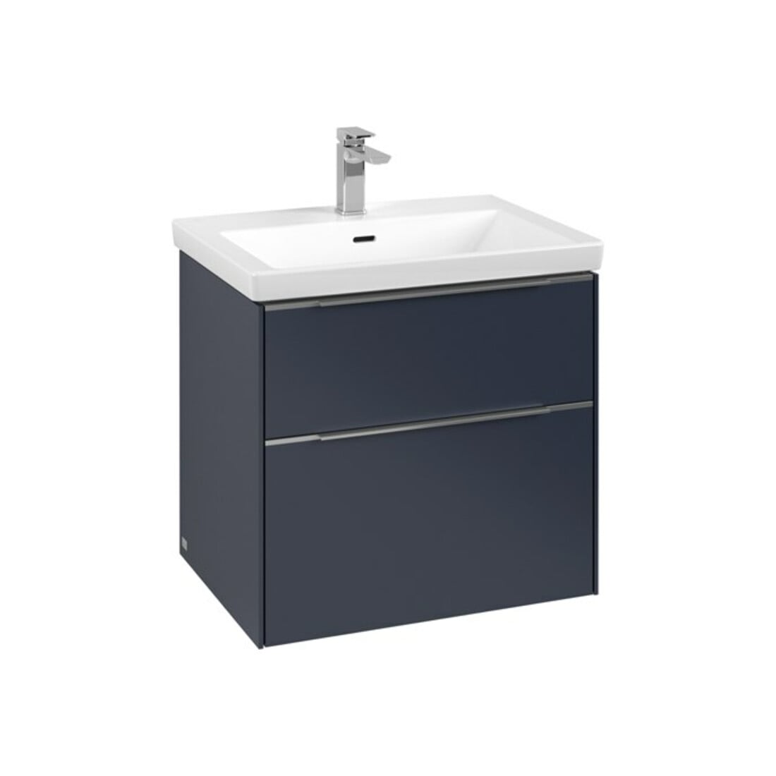 V&B Subway 3.0 Meuble sous lavabo 62,2x57,6x47,8cm, blanc mat/bleu marine