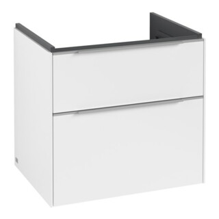 V&B Subway 3.0 Meuble sous lavabo 62,2x57,6x47,8cm, sans LED/Gr Alu brillant, P blanc