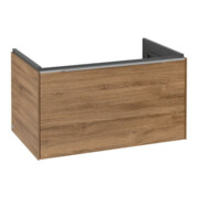 V&B Subway 3.0 Meuble sous lavabo 77,2x42,9x47,8 cm, alu clair brillant, sans poignée