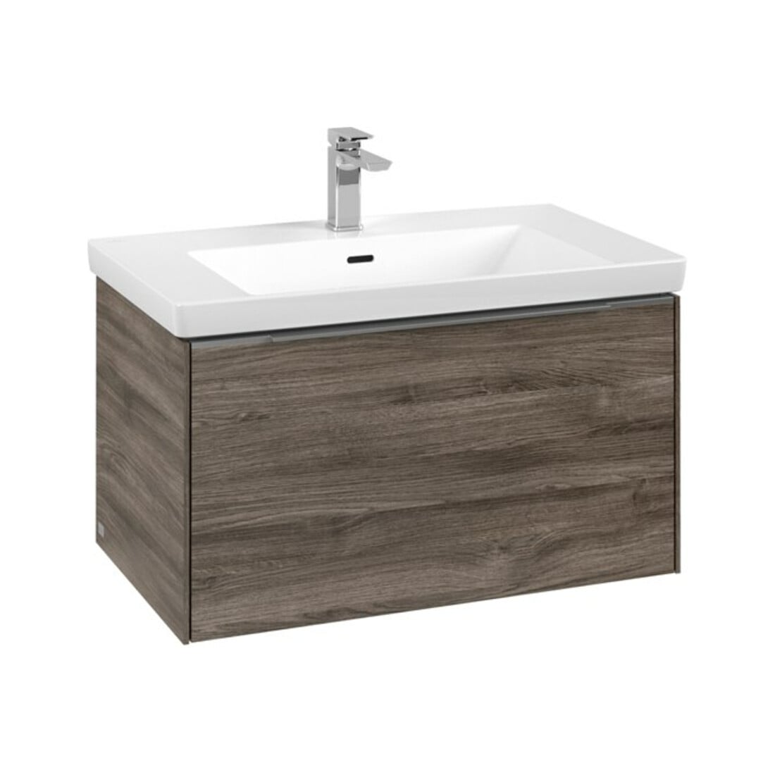 V&B Subway 3.0 Meuble sous lavabo 77,2x42,9x47,8 cm, avec LE/Gr Alu brillant, st. Oa
