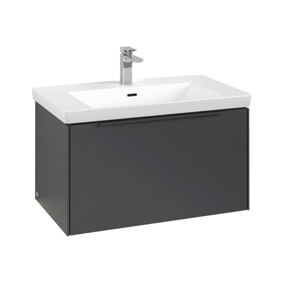 V&B Subway 3.0 Meuble sous lavabo 77,2x42,9x47,8 cm, avec LE/Gr mon., graphite