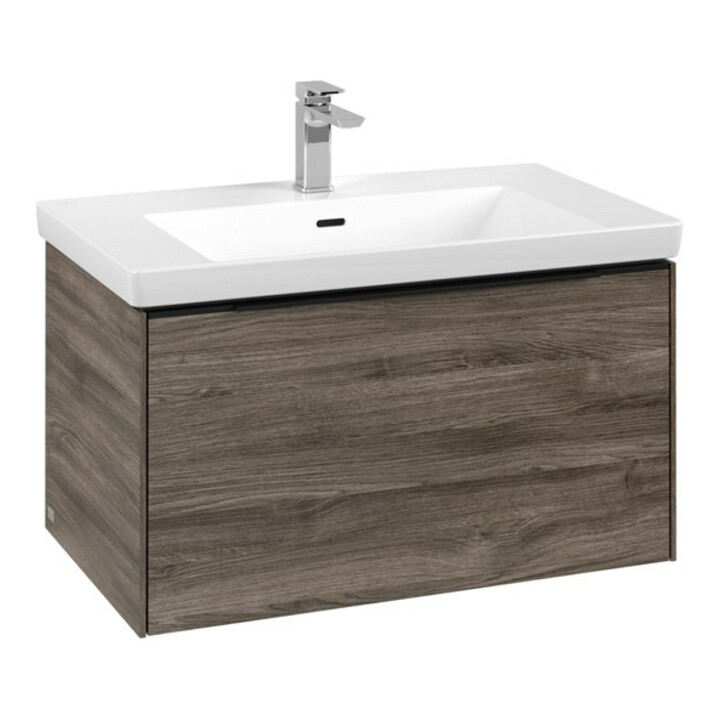 V&B Subway 3.0 Meuble sous lavabo 77,2x42,9x47,8 cm, bleu, avec LE/Gr