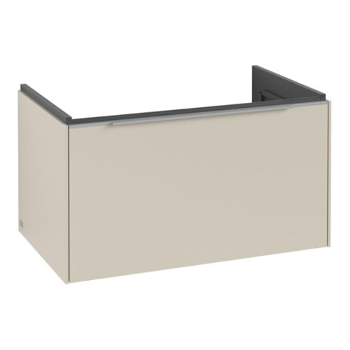 V&B Subway 3.0 Meuble sous lavabo 77,2x42,9x47,8 cm, cashmere, alu gris