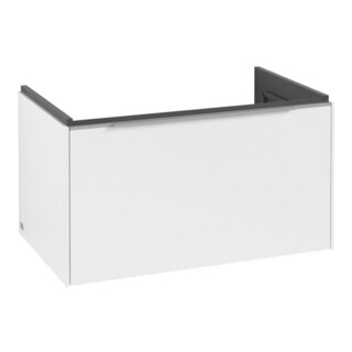 V&B Subway 3.0 Meuble sous lavabo 77,2x42,9x47,8 cm, LED/aluminium brillant, blanc P
