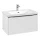 V&B Subway 3.0 Meuble sous lavabo 77,2x42,9x47,8 cm, LED/aluminium brillant, blanc P-3