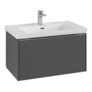 V&B Subway 3.0 Meuble sous lavabo 77,2x42,9x47,8 cm, m LE/Gr mon., rouge vin