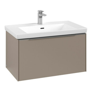 V&B Subway 3.0 Meuble sous lavabo 77,2x42,9x47,8cm, avec LED/Gr Alu brillant, taupe