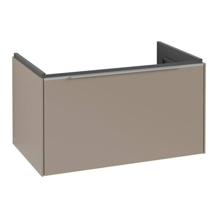 V&B Subway 3.0 Meuble sous lavabo 77,2x42,9x47,8cm, avec LED/Gr Alu brillant, taupe