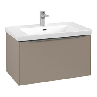 V&B Subway 3.0 Meuble sous-lavabo 77,2x42,9x47,8cm, sans LED, alu brillant, Taupe