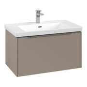 V&B Subway 3.0 Meuble sous-lavabo 77,2x42,9x47,8cm, sans LED, alu brillant, Taupe