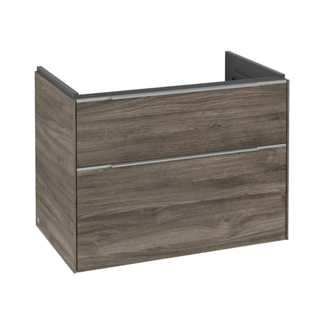 V&B Subway 3.0 Meuble sous lavabo 77,2x57,6x47,8 cm, alu brillant, avec LE/Gr