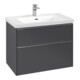 V&B Subway 3.0 Meuble sous lavabo 77,2x57,6x47,8 cm, alu brillant, graph.-1