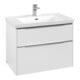 V&B Subway 3.0 Meuble sous lavabo 77,2x57,6x47,8 cm, avec LED/Gr Alu brillant, P blanc-1