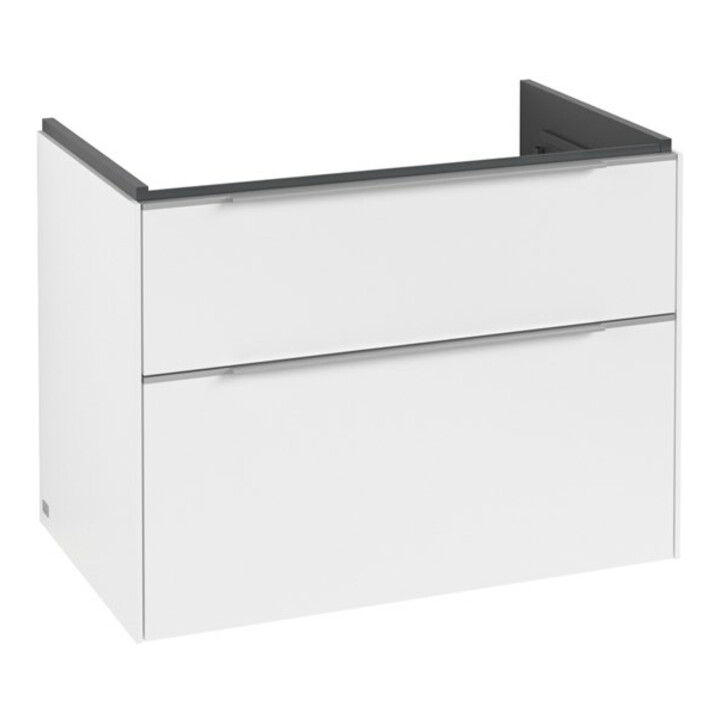 V&B Subway 3.0 Meuble sous lavabo 77,2x57,6x47,8 cm, avec LED/Gr Alu brillant, P blanc