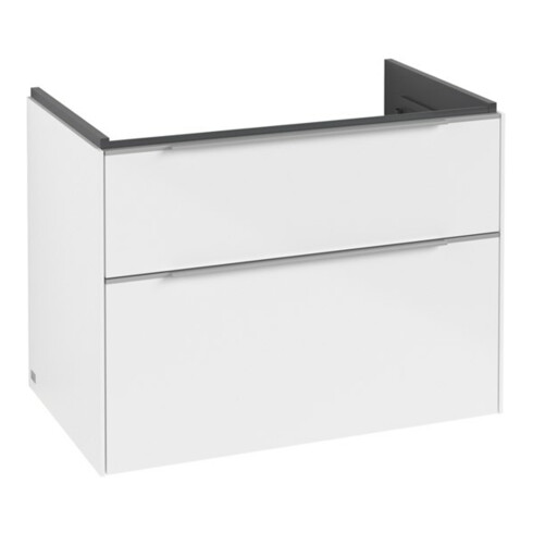 V&B Subway 3.0 Meuble sous lavabo 77,2x57,6x47,8 cm, blanc brillant, avec LE/Gr AL g