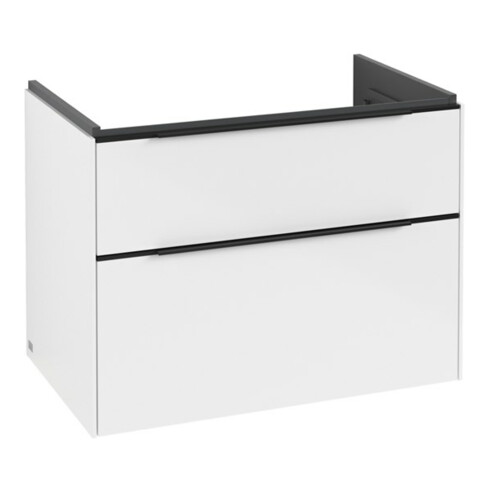 V&B Subway 3.0 Meuble sous lavabo 77,2x57,6x47,8 cm, blanc brillant, porte gauche/droite