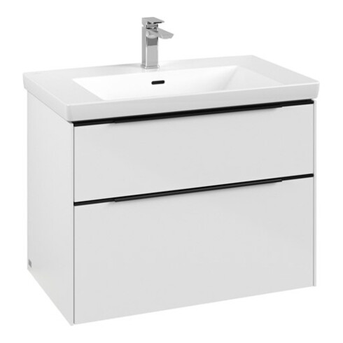 V&B Subway 3.0 Meuble sous lavabo 77,2x57,6x47,8 cm, blanc brillant, porte gauche/droite