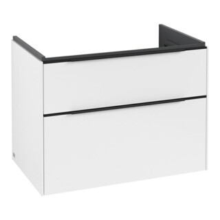 V&B Subway 3.0 Meuble sous lavabo 77,2x57,6x47,8 cm, bleu mat, blanc brillant