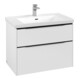 V&B Subway 3.0 Meuble sous lavabo 77,2x57,6x47,8 cm, bleu mat, blanc brillant-4