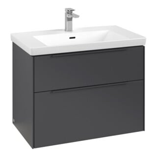 V&B Subway 3.0 Meuble sous lavabo 77,2x57,6x47,8cm, avec LE/Gr mon., graphite
